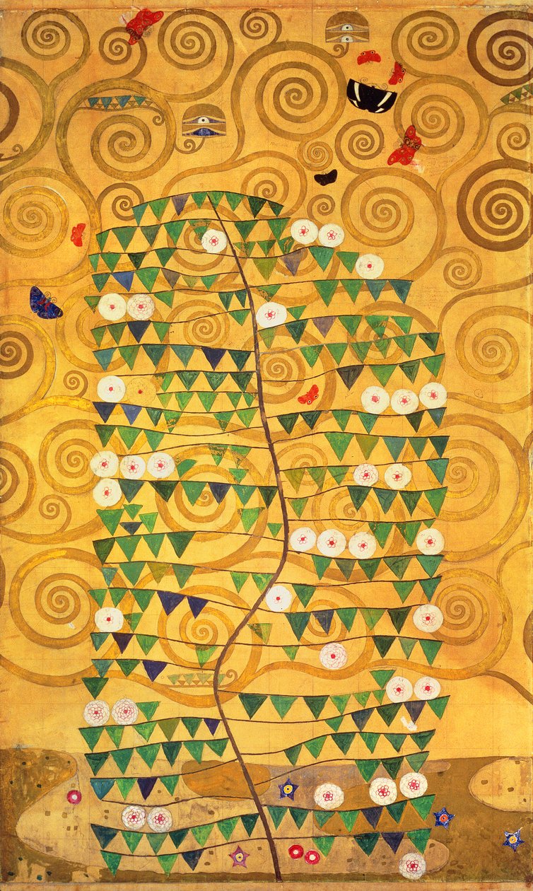Elämän puu (Stoclet Frieze) tekijältä Gustav Klimt
