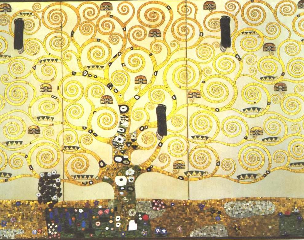 Elämän puu - Lebensbaum - Werkvorlage zum Stocletfries tekijältä Gustav Klimt