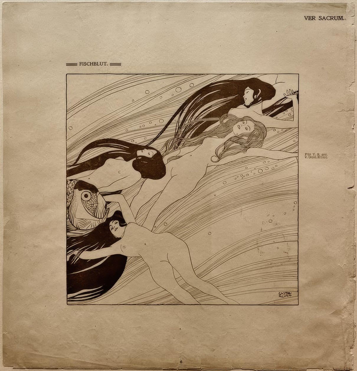 Ver Sacrum 1898, Fischblut / G.Klimt tekijältä Gustav Klimt