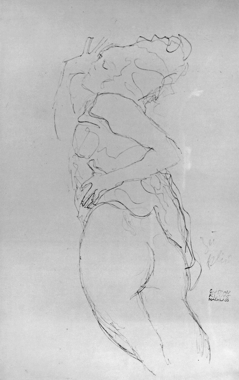 Nuori nainen, 1917 tekijältä Gustav Klimt
