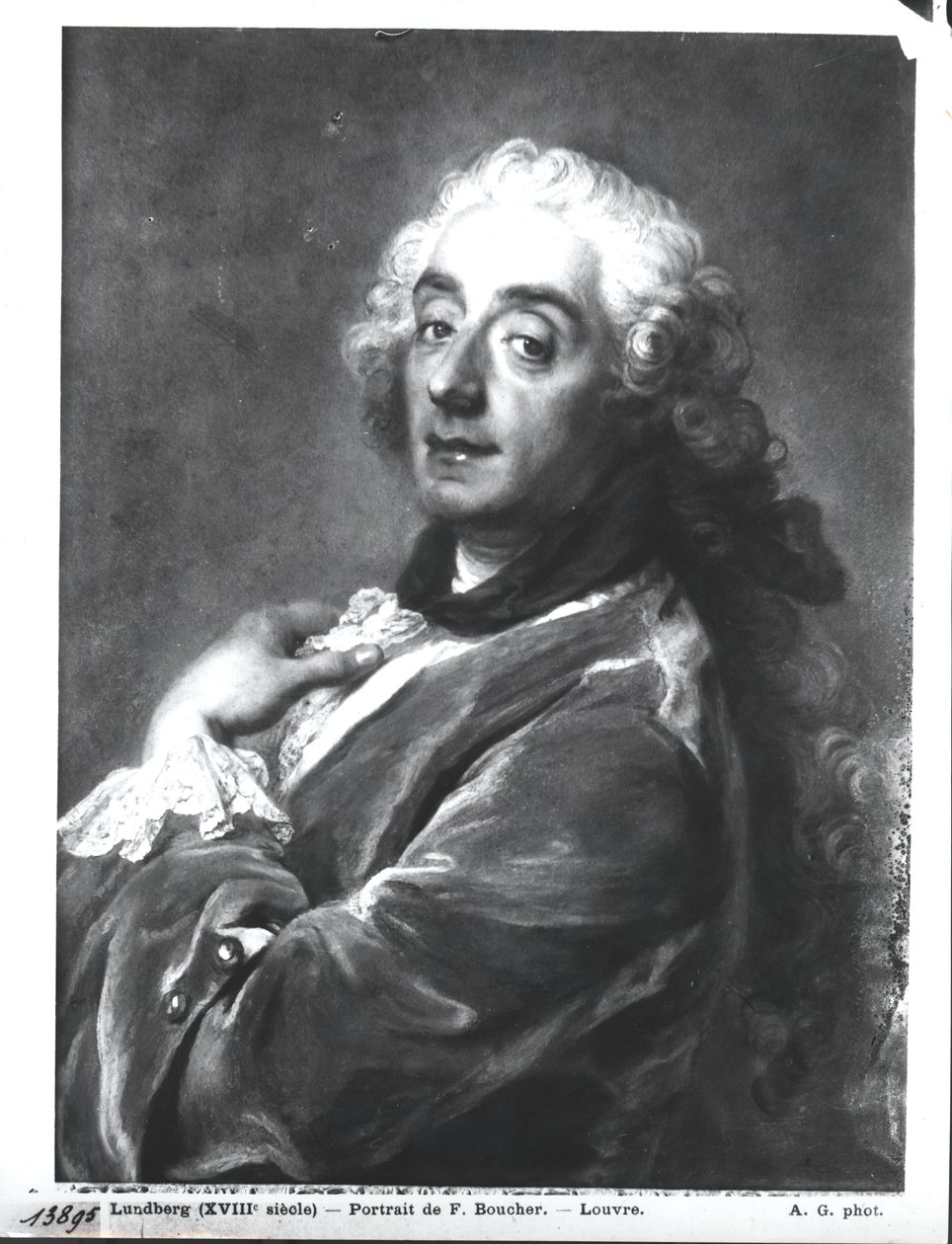 Francois Boucherin (1703-70) muotokuva 1741 (pastelli paperille) tekijältä Gustaf Lundberg