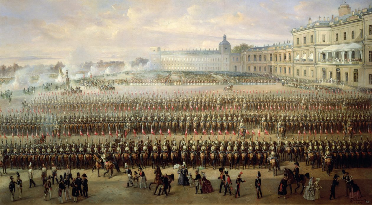 Paavali I -muistomerkin paljastaminen Gatchinassa, 1850 tekijältä Gustav Schwarz