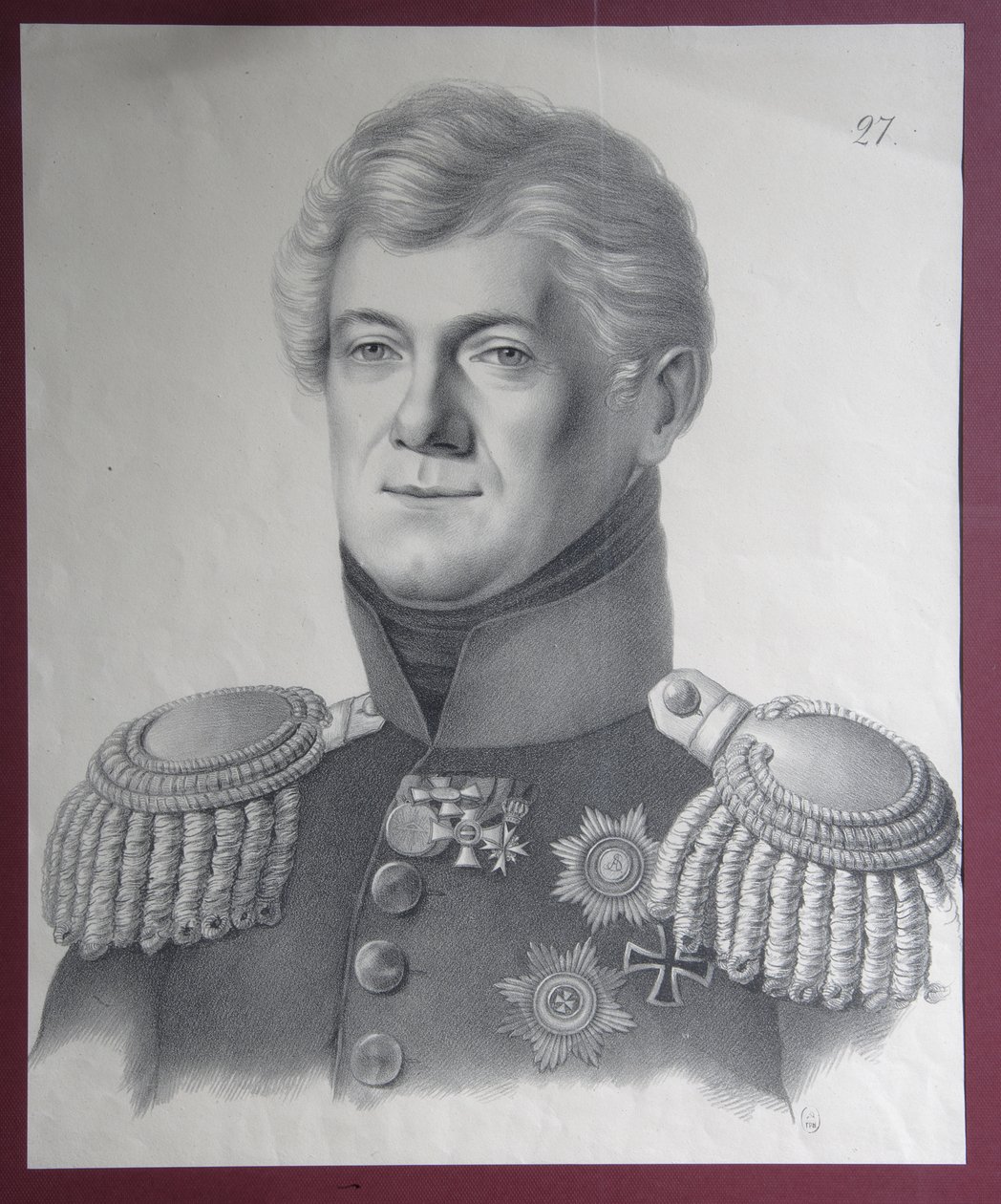 Prinssi Dmitri Vladimirovich Golitsynin muotokuva 1771-1844, 1820-luku tekijältä Gustav Adolf Hippius
