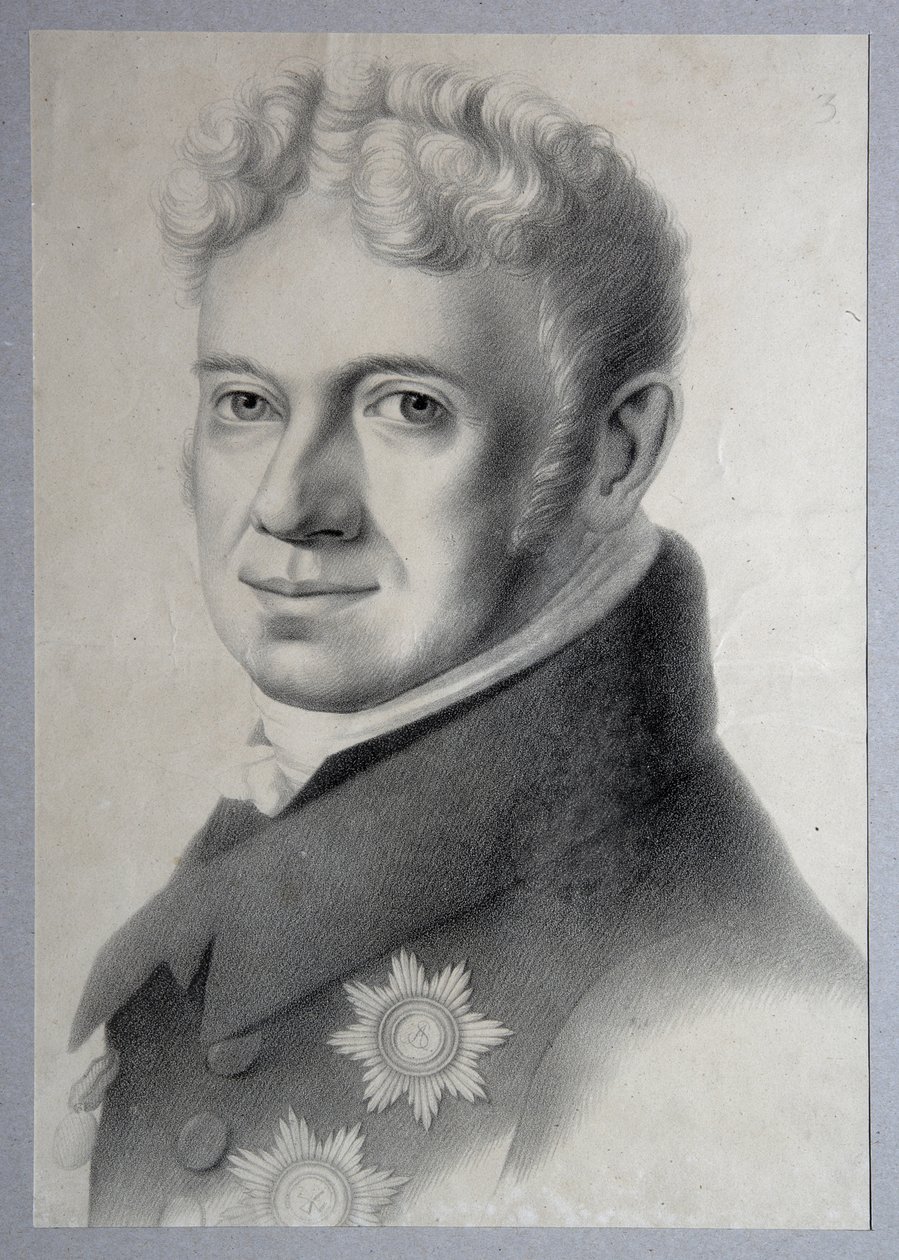 Prinssi Grigori Aleksandrovitš Stroganovin muotokuva 1770-1857, 1820-luku tekijältä Gustav Adolf Hippius