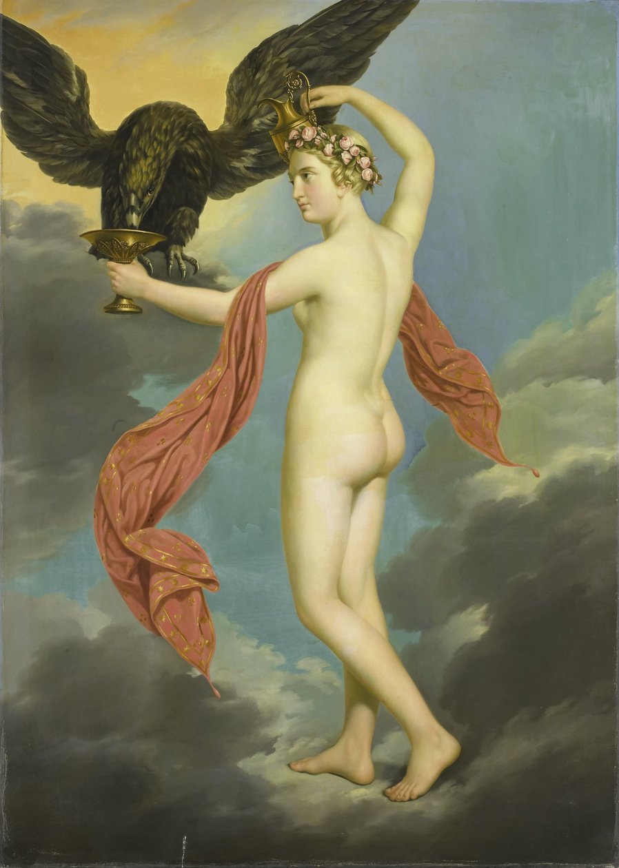 Hebe Jupiterin kanssa kotkan varjossa tekijältä Gustav Adolphe Diez