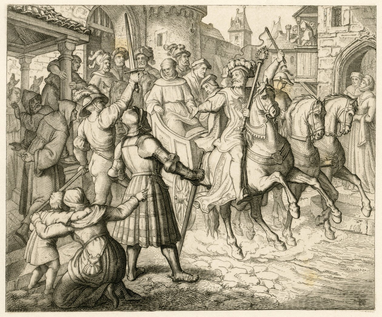 Martti Lutherin vastaanotto Wormsissa tekijältä Gustav Ferdinand Leopold Konig