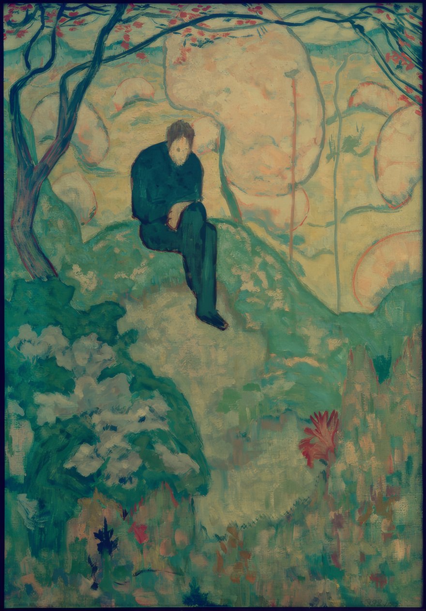 Nuori mies maisemassa tekijältä Gustav Gildemeister
