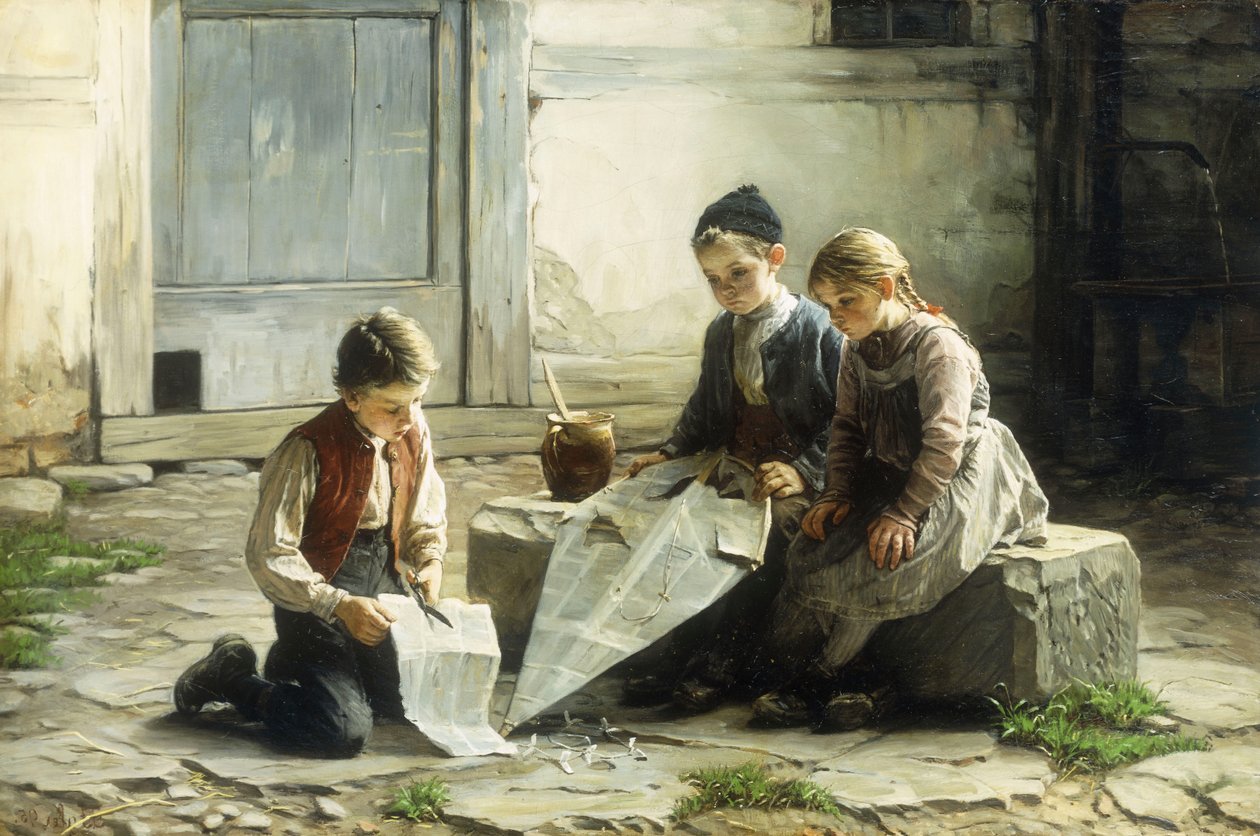 Leijan korjaaminen, 1895 tekijältä Gustav Igler