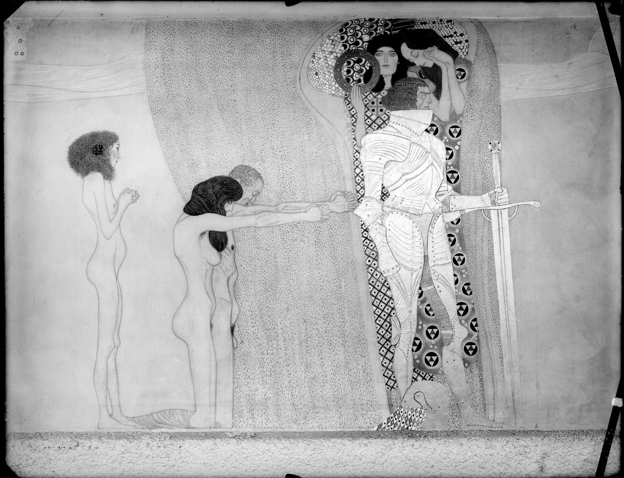 Wienin Secessionin 14. näyttely tekijältä Gustav Klimt