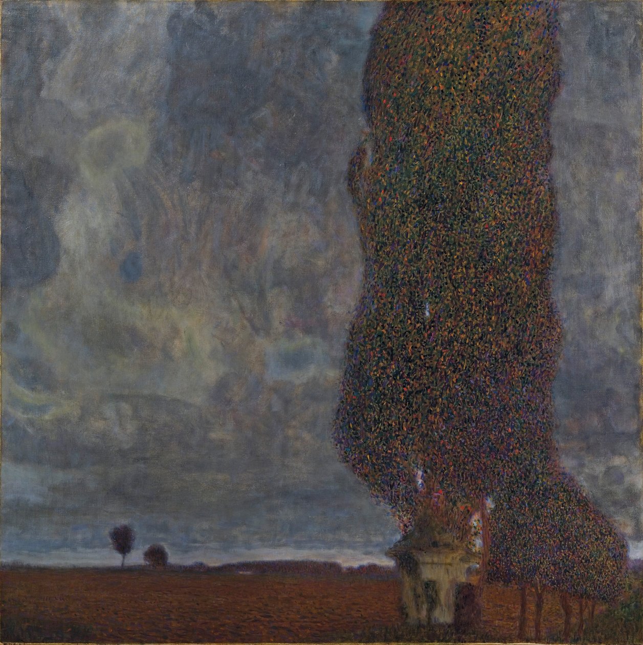 ”Lähestyvä ukkosmyrsky” (Suuri poppeli II) tekijältä Gustav Klimt