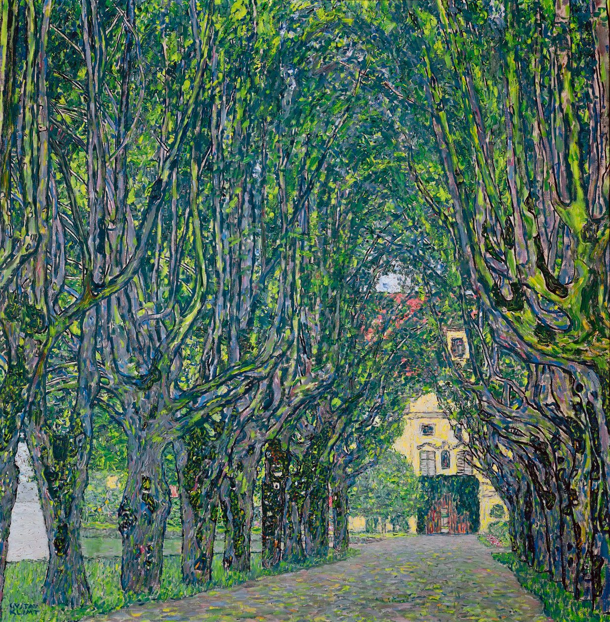 Avenue Kammerin linnan puistossa, 1912 tekijältä Gustav Klimt