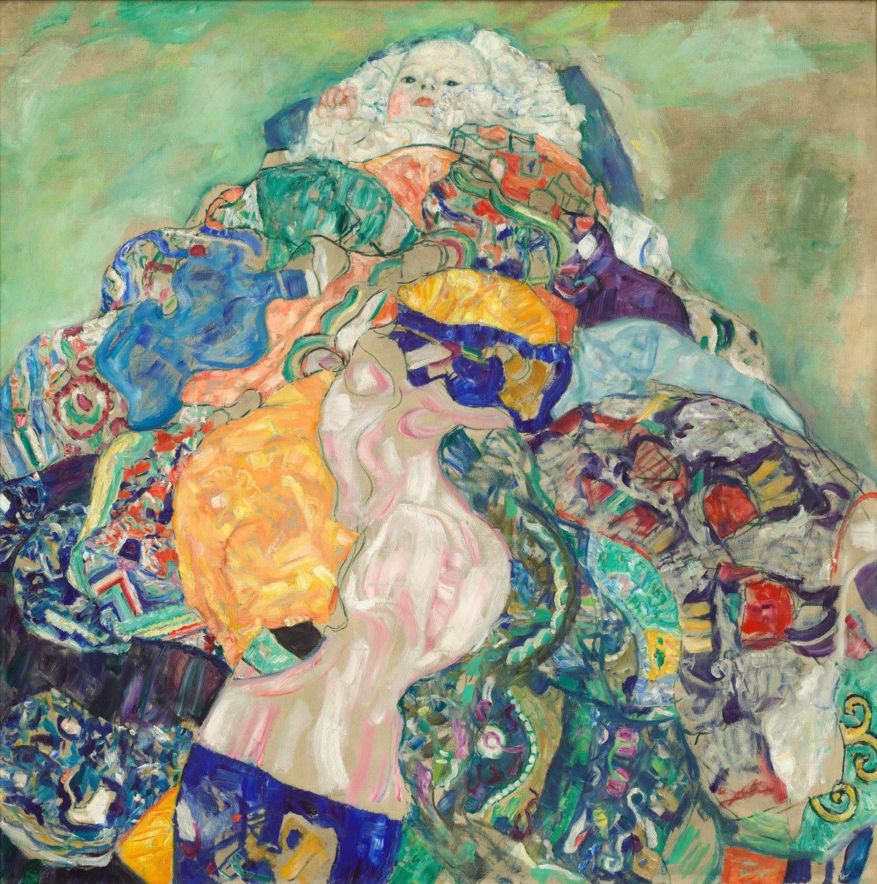 Vauvan kehto, 19171918. tekijältä Gustav Klimt