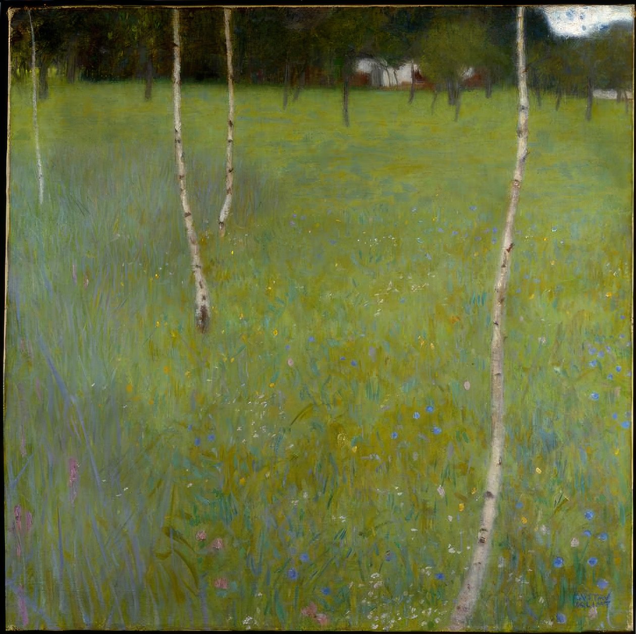 Bauernhaus mit Birken (Junge Birken) tekijältä Gustav Klimt