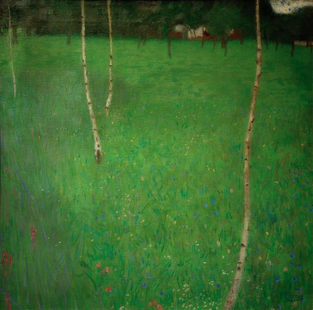 Bauernhaus mit Birken tekijältä Gustav Klimt