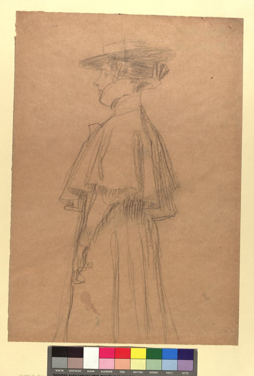 Dame mit Hut und Mantel tekijältä Gustav Klimt