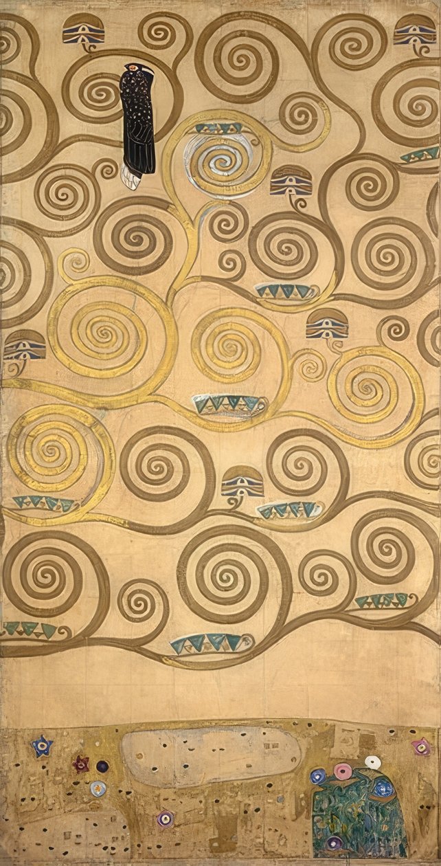 Suunnittelu stoclet-friisille. Yksityiskohta. 1905/09 tekijältä Gustav Klimt