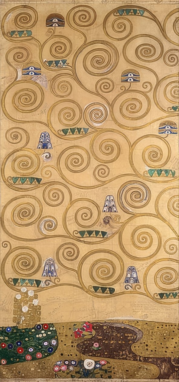 Suunnittelu stoclet-friisille. Yksityiskohta. 1905/09 tekijältä Gustav Klimt