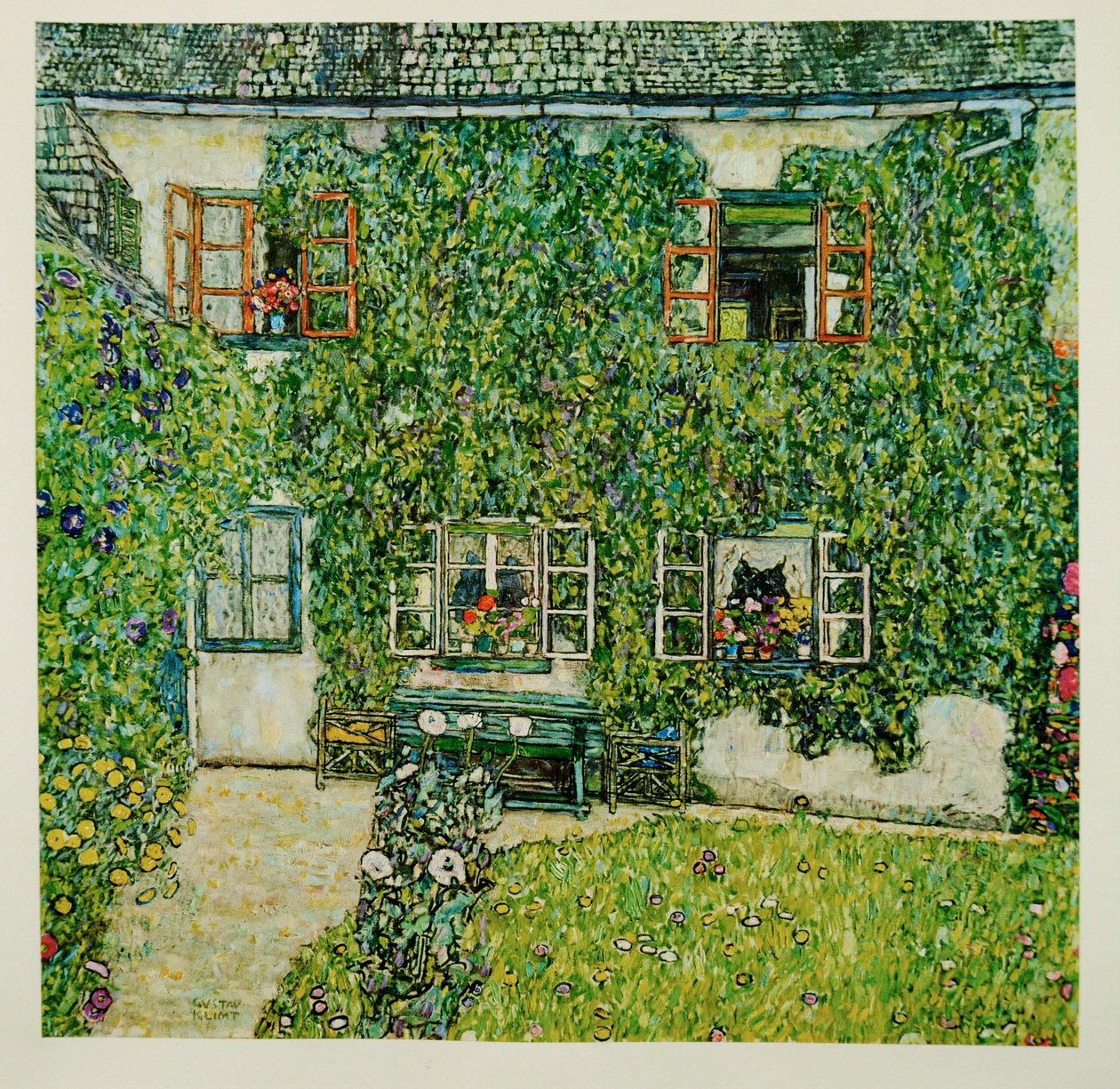 Metsätalouden talo Weissenbachissa Attersee-järvellä tekijältä Gustav Klimt