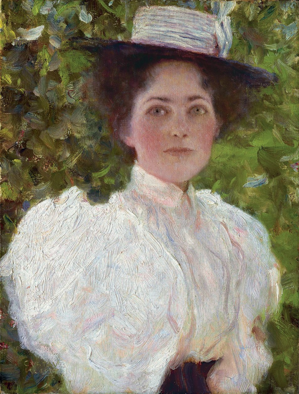 Girl in the Foliage, n. 1908 (öljy kankaalle) tekijältä Gustav Klimt