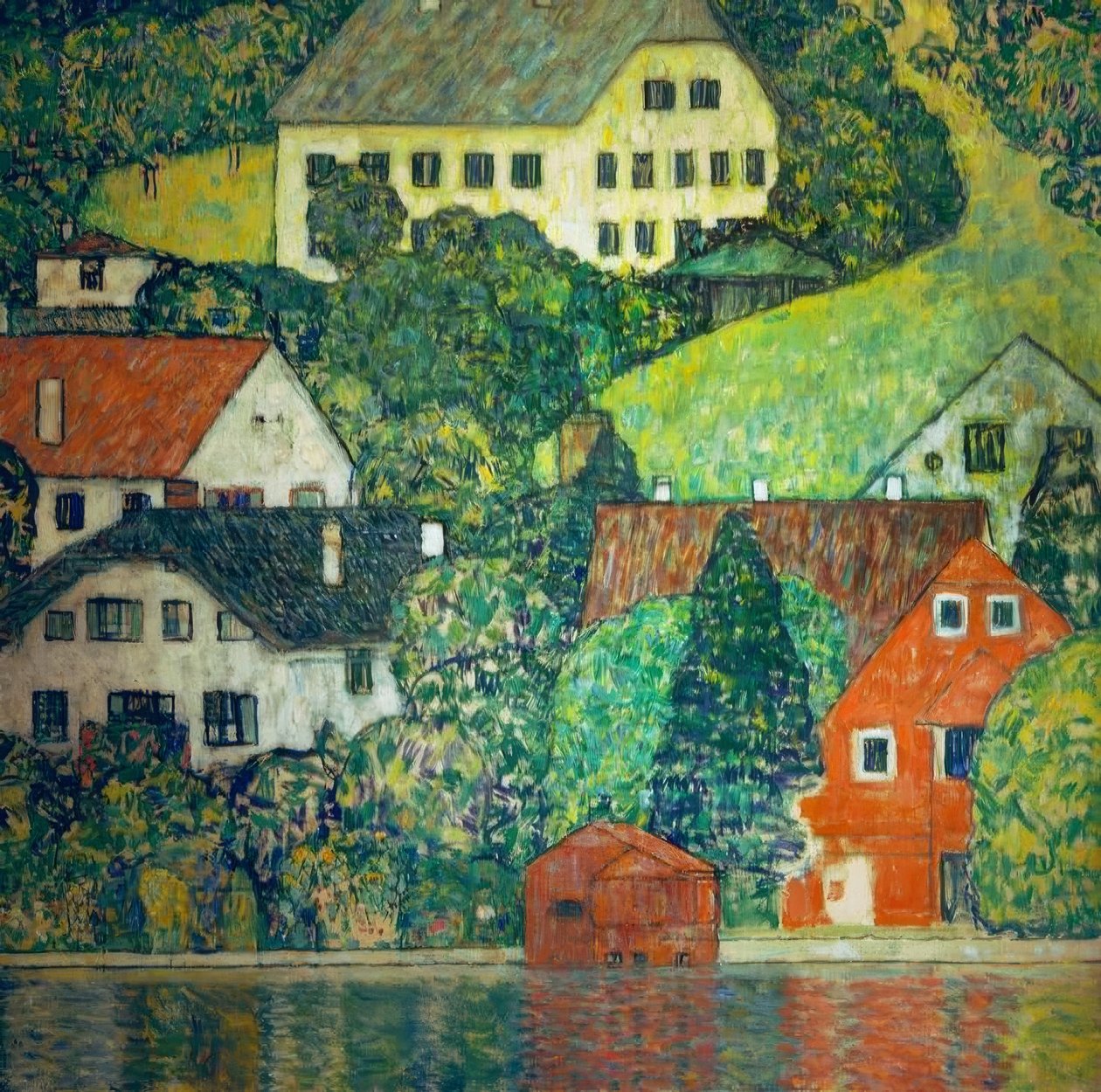 Häuser paikassa Unterach am Attersee tekijältä Gustav Klimt