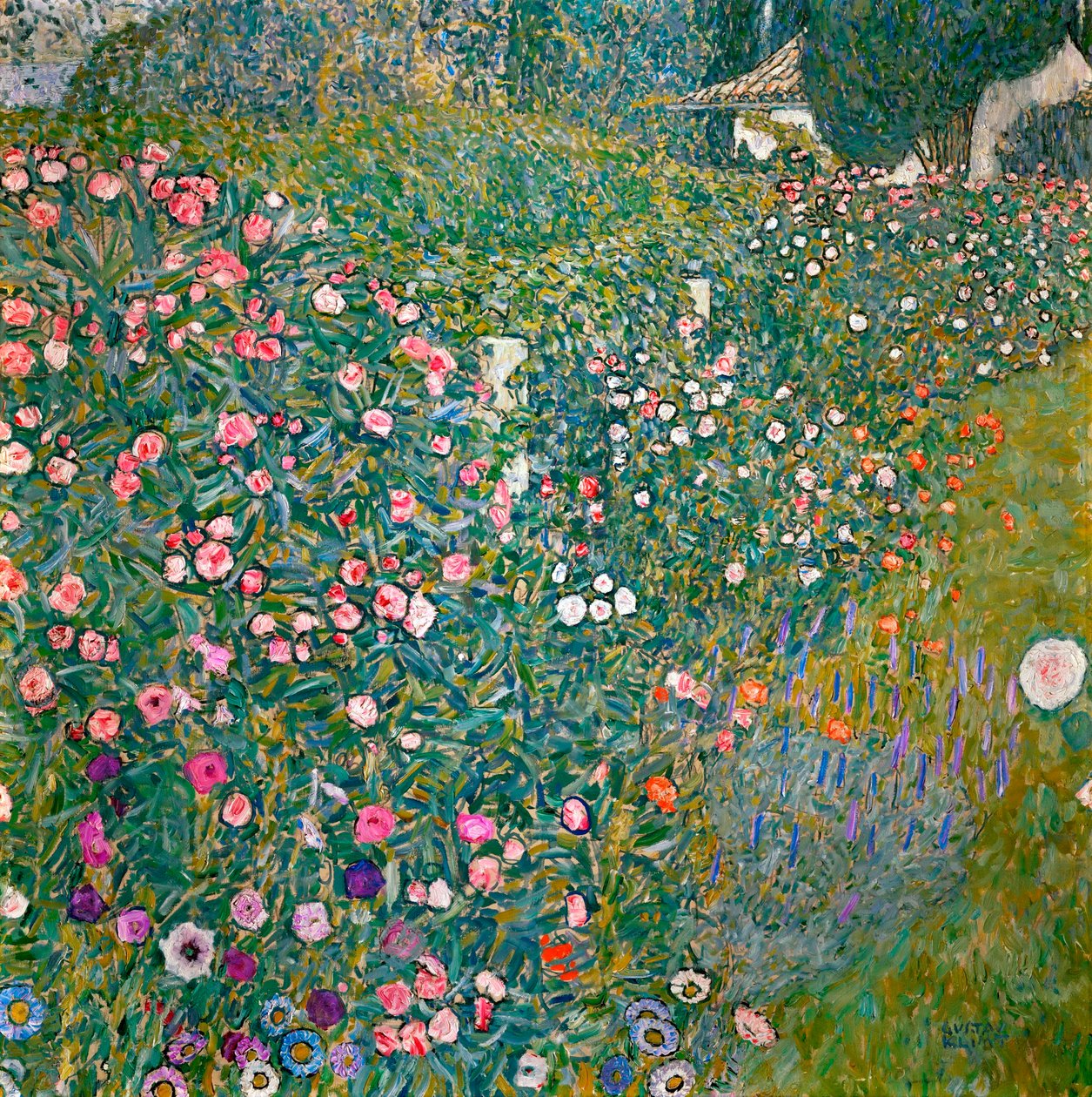 Italian puutarhamaisema, 1913 tekijältä Gustav Klimt