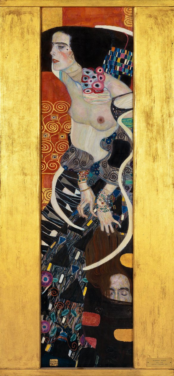 Judith II (Salome), 1909 (öljy kankaalle) tekijältä Gustav Klimt