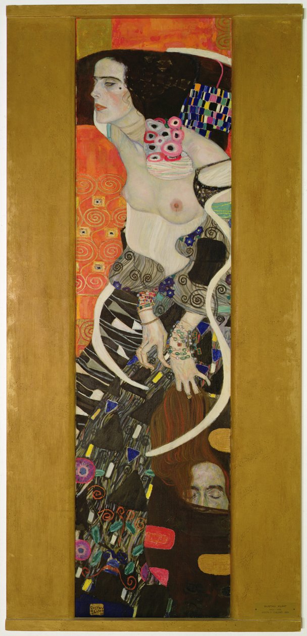 Judith II (Salome) 1909 (öljy kankaalle) tekijältä Gustav Klimt