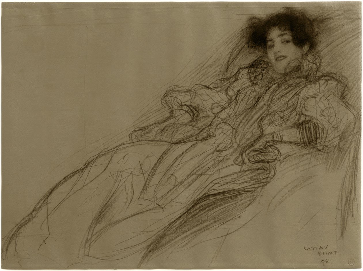 Junge Dame Sesselissä tekijältä Gustav Klimt