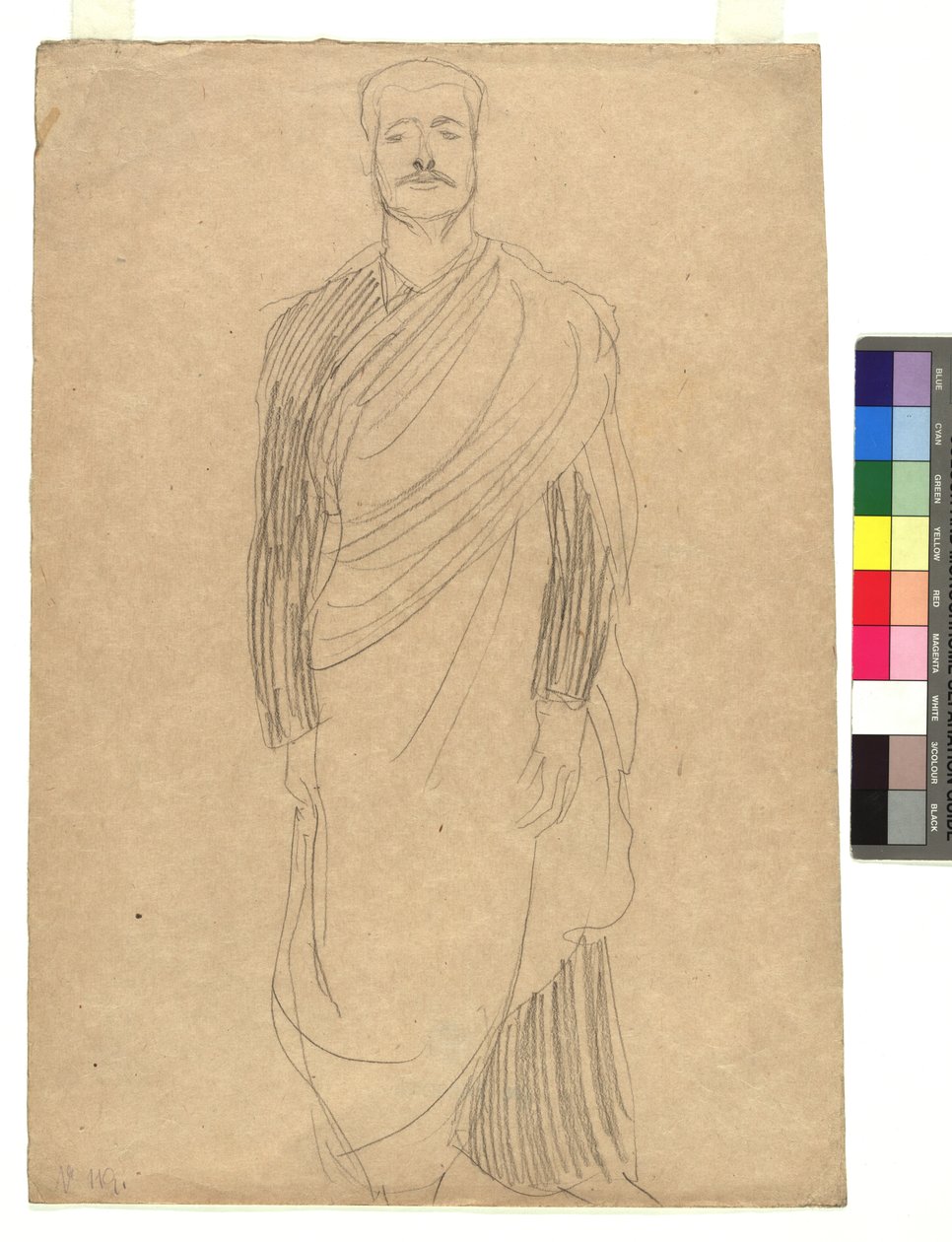 Mann in drapiertem Kostüm tekijältä Gustav Klimt