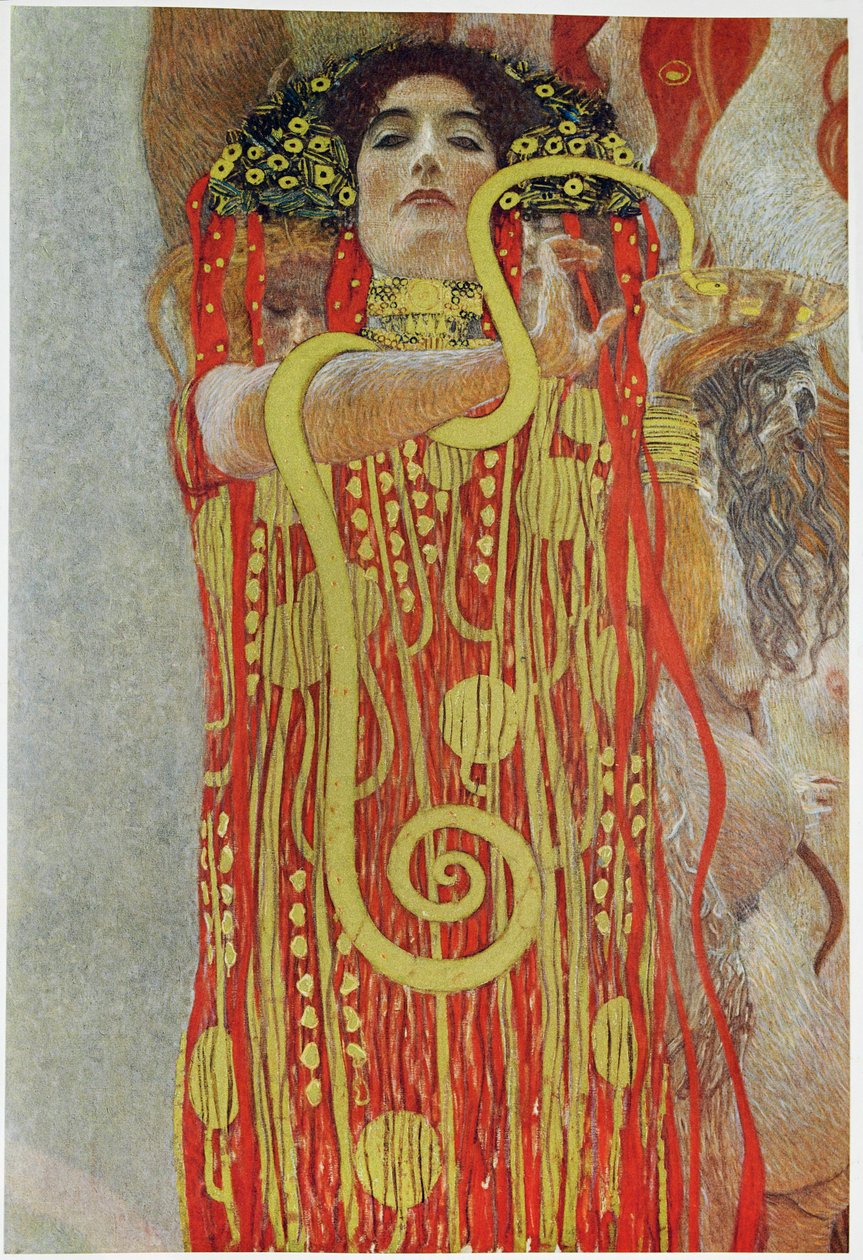 Lääketiede, osa Wienin yliopiston kattofreskoa... tekijältä Gustav Klimt