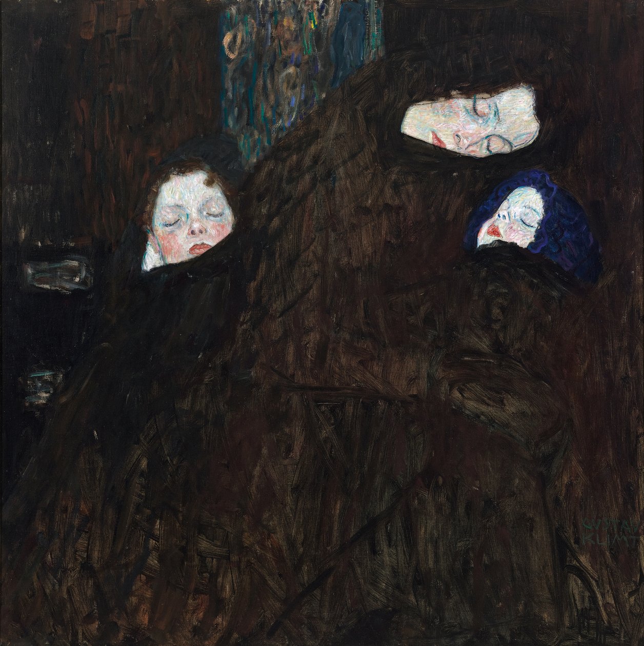 Äiti kahden lapsen kanssa tekijältä Gustav Klimt