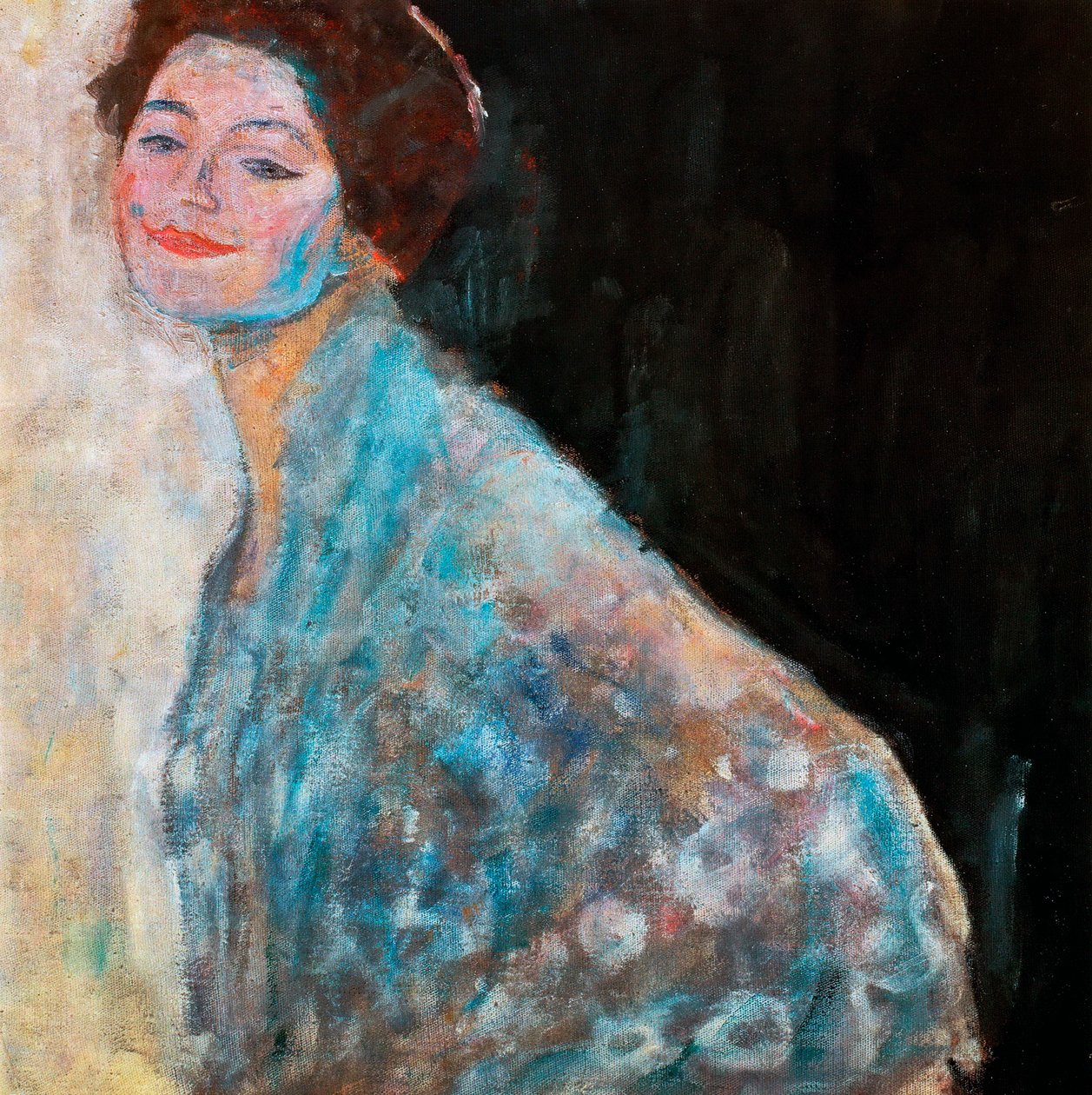 Valkoisen naisen muotokuva keskeneräinen, 1917 tekijältä Gustav Klimt