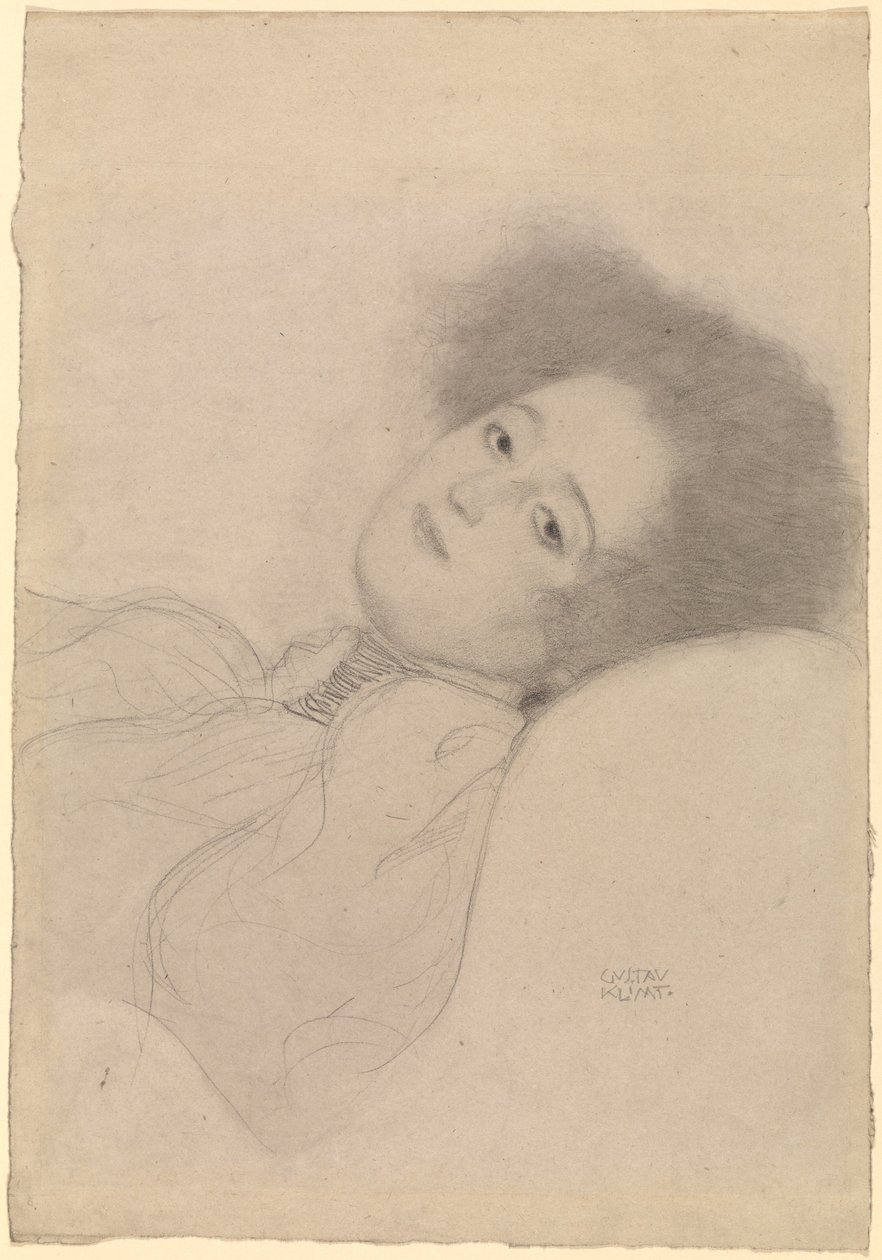 Makaavan nuoren naisen muotokuva tekijältä Gustav Klimt