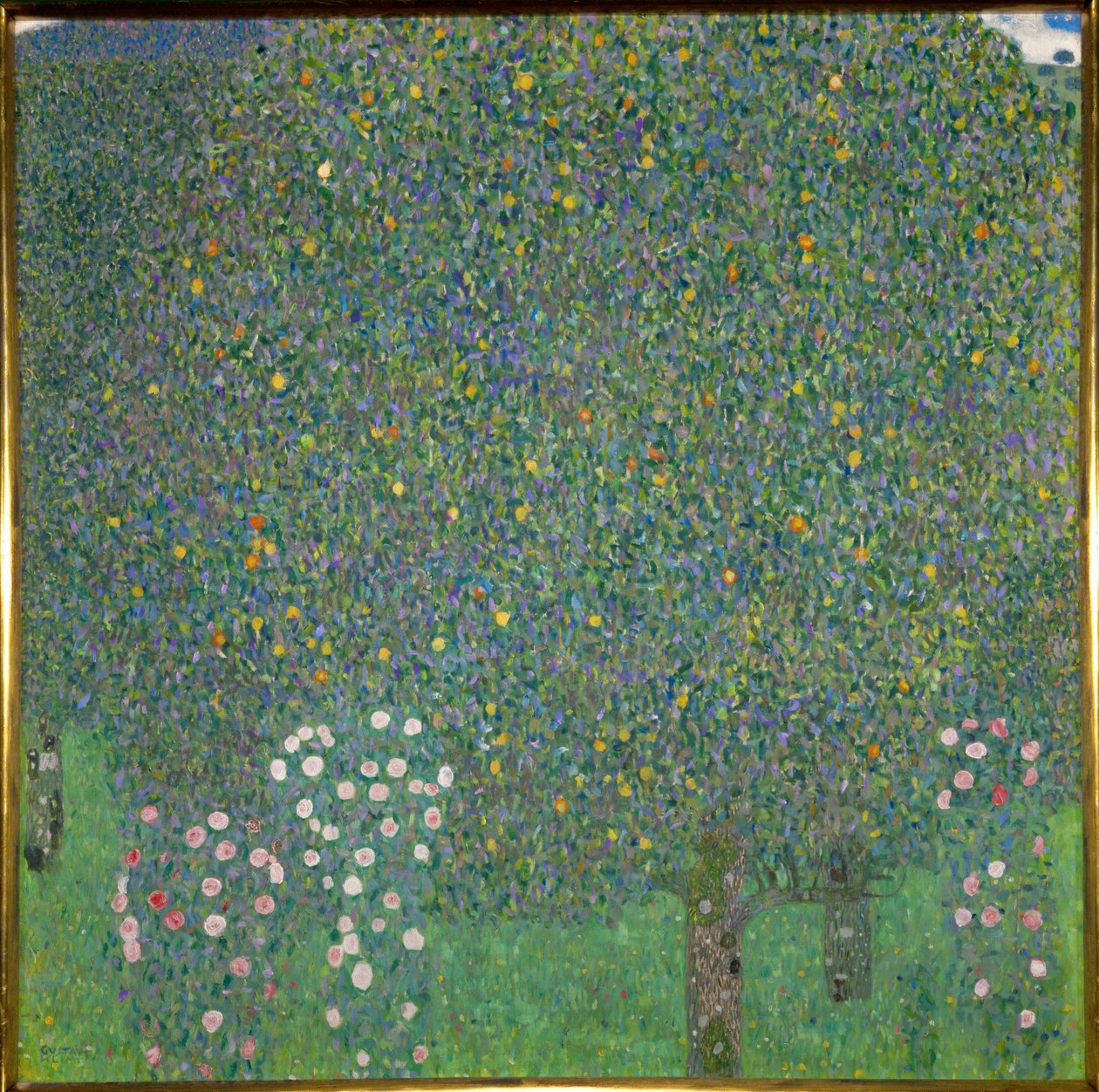 Ruusuja puiden alla. 1918 (maalaus kankaalle) tekijältä Gustav Klimt
