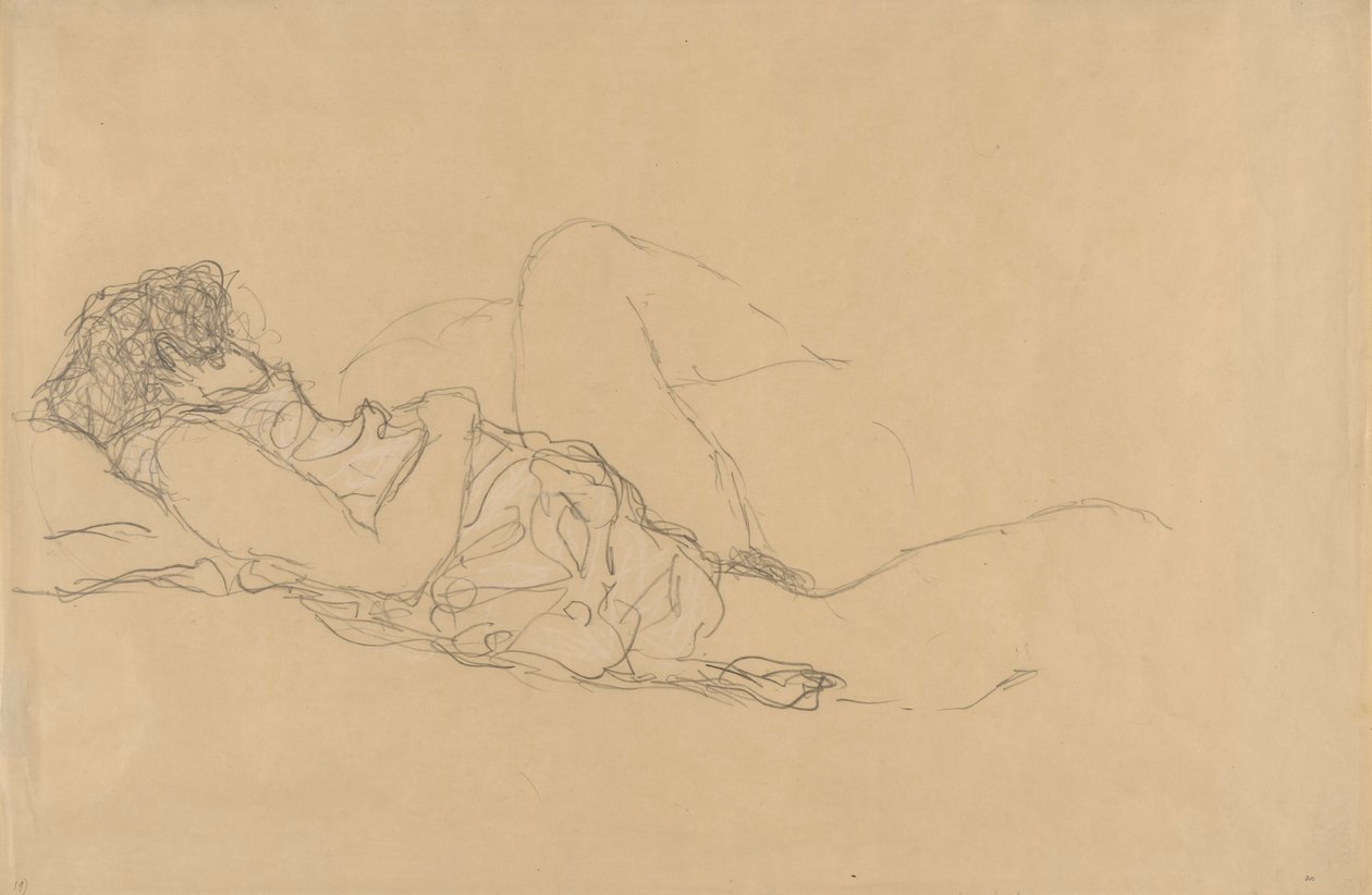 Nukkuva Nainen tekijältä Gustav Klimt