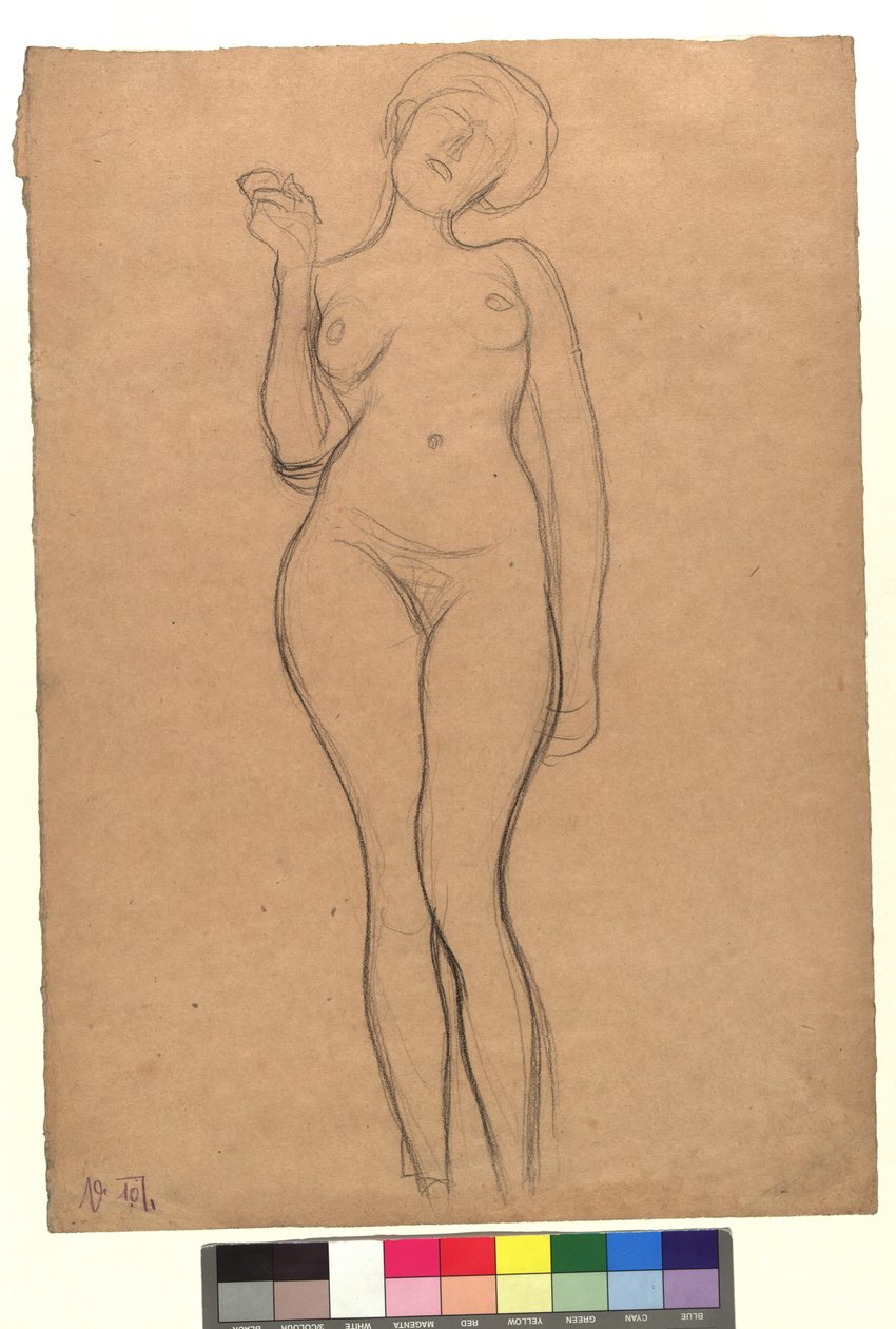 Stehender weiblicher Akt tekijältä Gustav Klimt