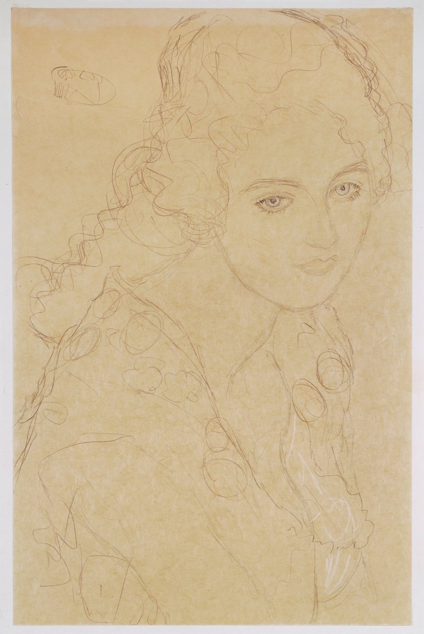 Tutkimus maalausta varten Muotokuva Ria Munk III varten tekijältä Gustav Klimt