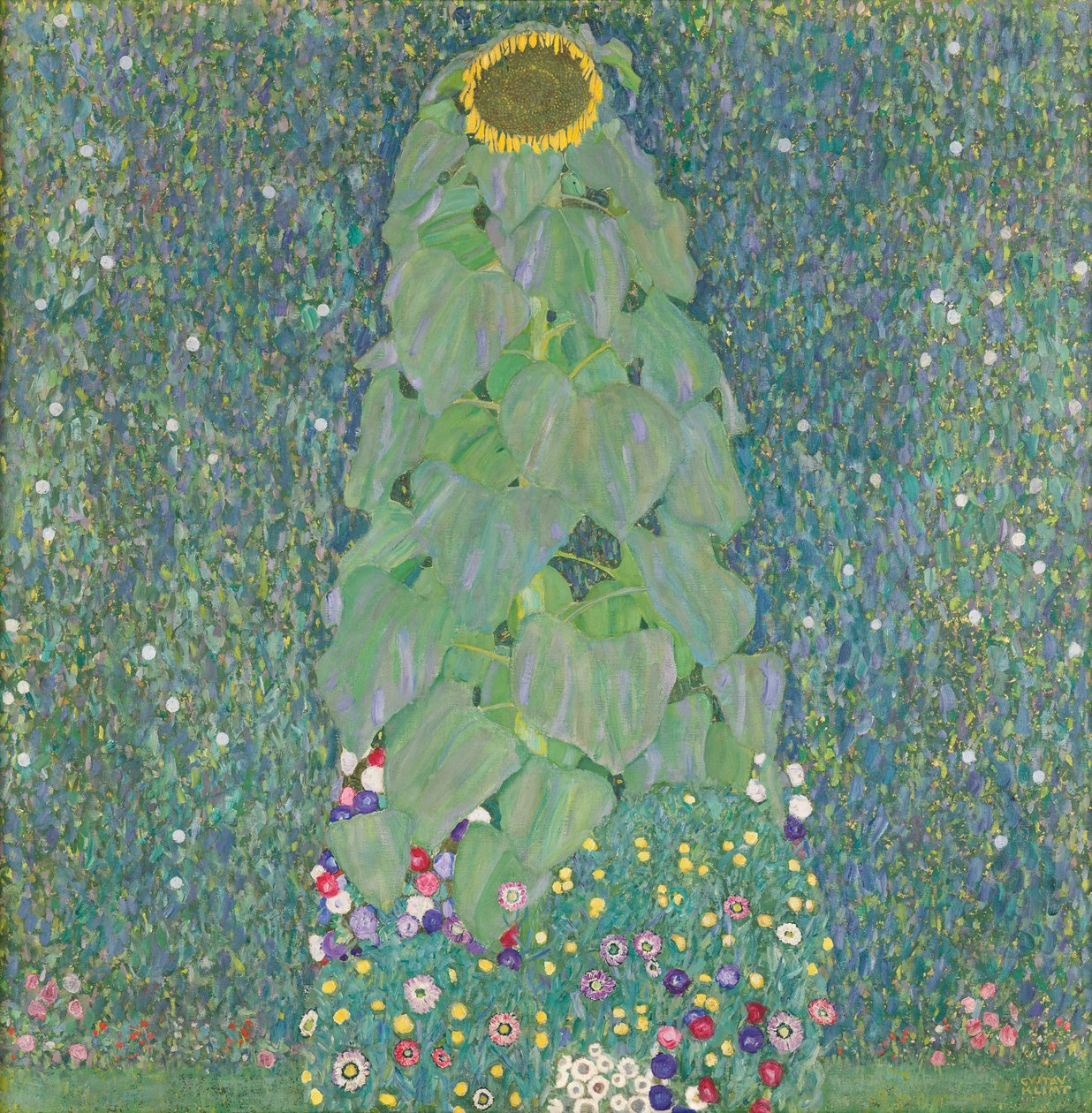 Auringonkukka, 1907-1908. tekijältä Gustav Klimt