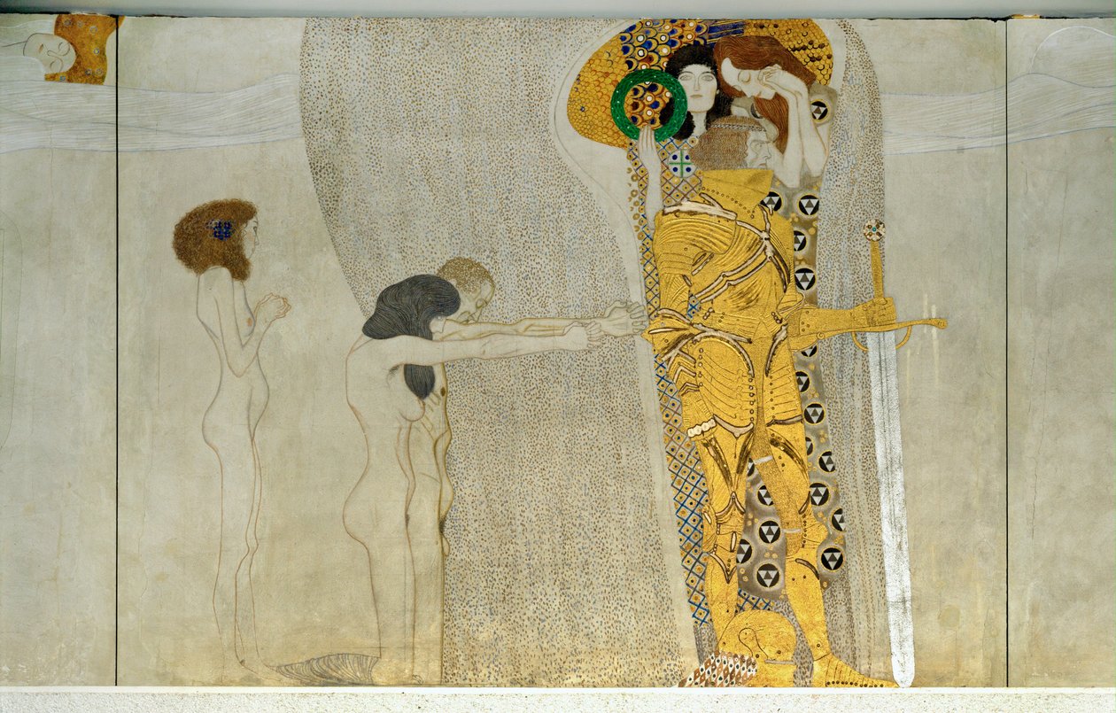 Wienin taiteilijaseuran Secessionin vuoden 1902 näyttelyn keskipisteenä oli Max Klingerin Beethoven-monumentti. tekijältä Gustav Klimt