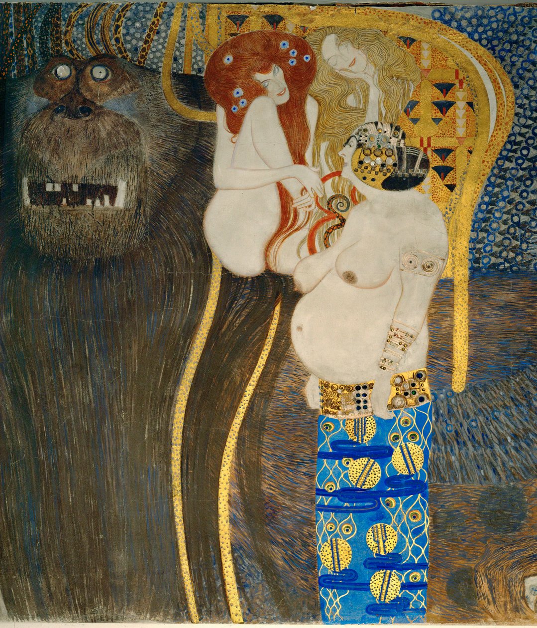 "Beethovenin friisi", detalji tekijältä Gustav Klimt