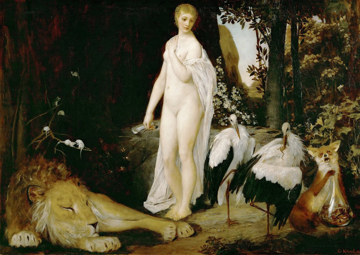 Taru - Klimt, Gustav (1862-1918) - 1883 - Öljy kankaalle - 84,5x117 - Wienin museo tekijältä Gustav Klimt