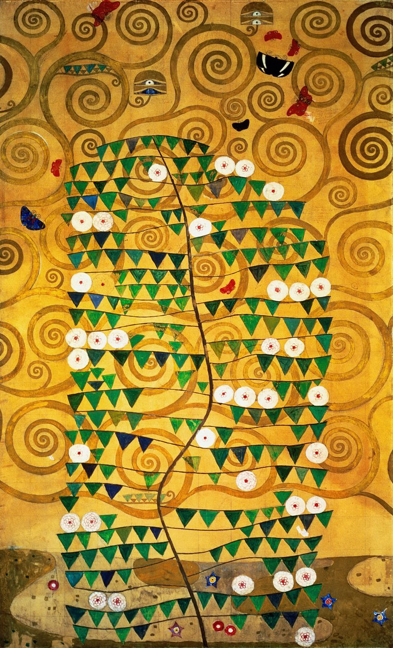 Stoclet Frieze, Yksityiskohta: Elämän puu, 1905-1909 tekijältä Gustav Klimt