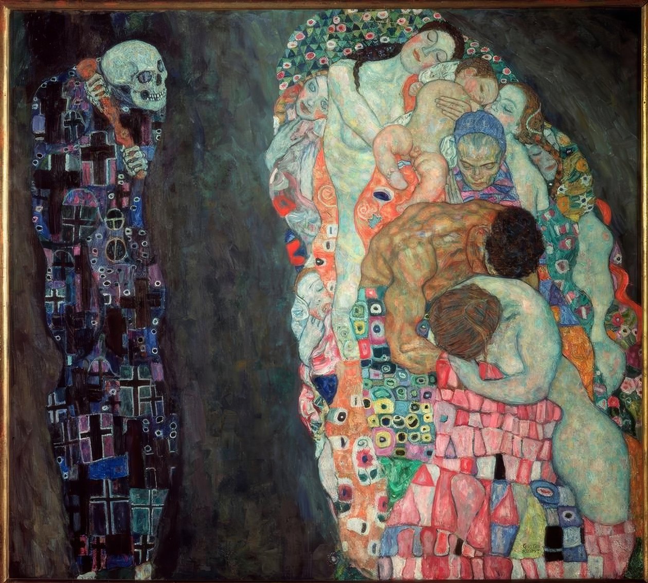Kuolema ja elämä tekijältä Gustav Klimt