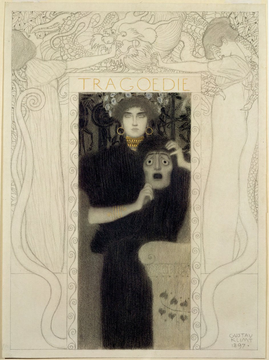 Tragedia. Tutkimus tragedian allegoriaa varten (tussi ja tussi, valkopesu). tekijältä Gustav Klimt