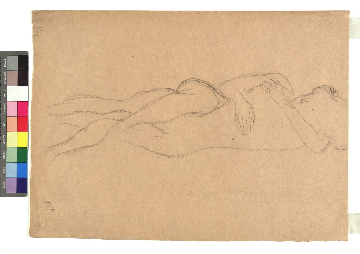 Zwei liegende Akte in Umarmung tekijältä Gustav Klimt