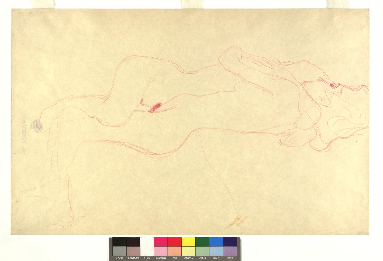 Zwei liegende weibliche Akte in Umarmung tekijältä Gustav Klimt