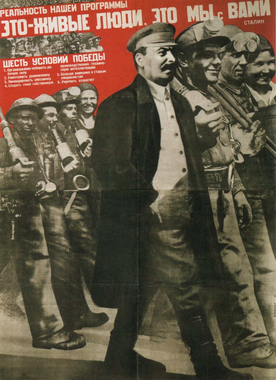 Ohjelmamme todellisuus on Real People: Its You and Me -juliste, 1931 tekijältä Gustav Klutsis