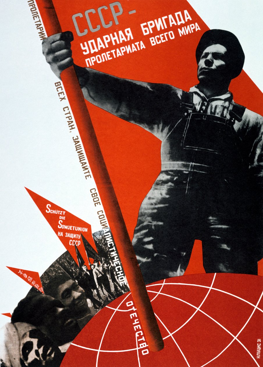 Neuvostoliitto on maailman proletariaatin Crack-prikaati, 1931. tekijältä Gustav Klutsis