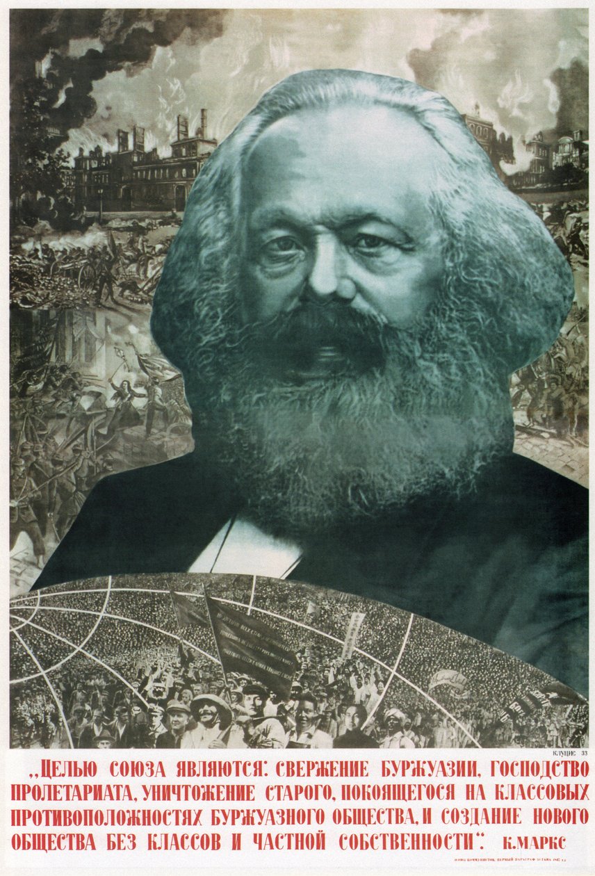 Unionin tavoitteena on kaataa... Karl Marx, 1933 tekijältä Gustav Klutsis