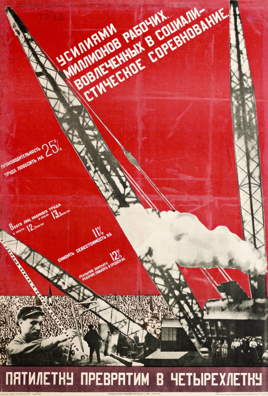 Muutamme viisivuotissuunnitelman neljän vuoden suunnitelmaksi tekijältä Gustav Klutsis